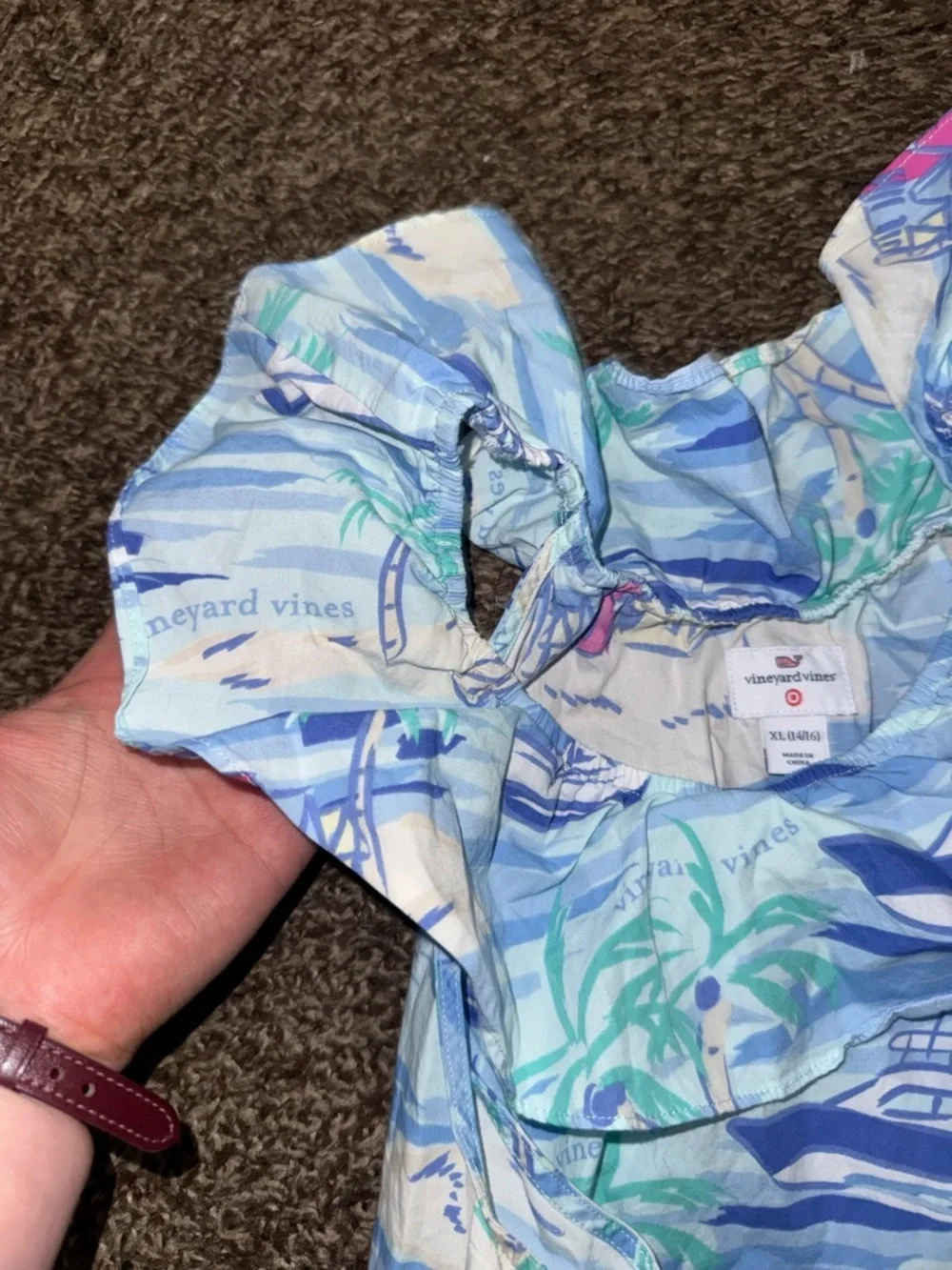 Vineyard Vines Dress XL 14/16 Beach Target Blue Girls